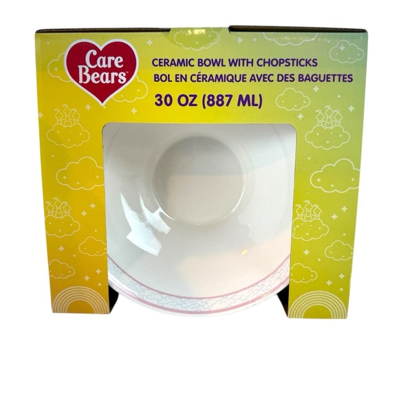 Care Bears Ceramic Bowl with Chopsticks 20 oz Cartoo Ramen Noodle Soup Dish - Picture 9 of 13